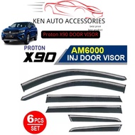 PROTON X90 STAINLESS STEEL DOOR VISOR 6 PCS SET / 4PCS DOOR VISOR / DOOR VISOR STAINLESS STEEL