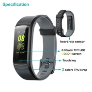 (Black/Gray) Activity Tracker Fitness Trackers Smart Watch with Body Temperature Heart 
Rate Blood Pressure Monitor IP68