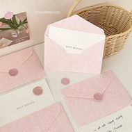 Girl Pink Series~Envelope+Greeting Card Set High-Quality Texture Handwritten Letter Message Card Lov