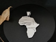 Stainless Steel Africa Map Pendant.