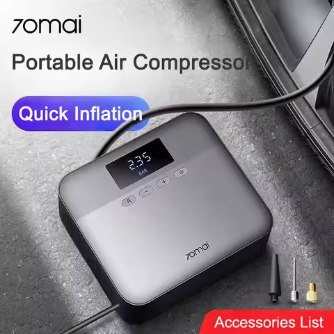 70mai Portable Air Compressor Tire Inflator Air Pump for Car Tires DC 12V Tire Pump Preset Tire Pres