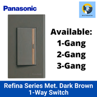 Panasonic Metallic Dark Brown Refina Series 1 Way Switch Set 1 2 or 3 Gang