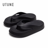 UTUNE Flip Flops Women and Men Summer Shoes Outdoor Slippers EVA Rubber Platform Beach Slides With T