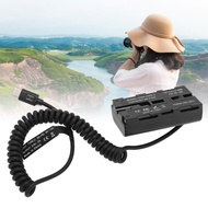 Type C Spring Power Cable Dummy Battery Adapter Monitor Fill Light for NP F550 Portable Charger Film