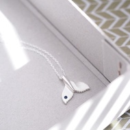 藍寶石鯨魚尾男士項鍊925銀