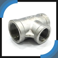3/4' 20mm | 1" 25mm Equal Tee Stainless Steel Piping | Paip Fitting | Pipe Connector | Paip Logam | Paip Besi | Paip Air