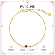 FANCIME Delicate January Birthstone Garnet Bracelet