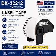 [ READY STOCK ] DK-22212 DK22212 Brother Compatible Label Tape Thermal Sticker Paper Film