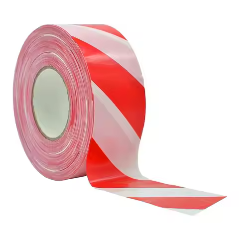 Construction Ribbon Police Tape Warning Tape Caution Tapes Red and White Ribbon Works Non-Adhesive R