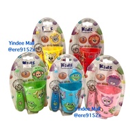 Dr.Phillips Toothbrush Set For Children 3-7 Years Old With Glass And Brush Cover Club Cutie Pattern 