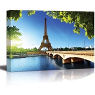 Canvas Prints Wall Art Eiffel Tower Under Blue Sky Paris France Modern Home DeorationWall Art Giclee