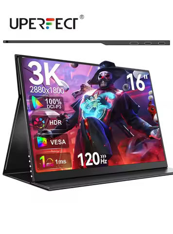 Top! UPERFECT UColor O2 16“ OLED 120Hz Portable Monitor 3K USB C Laptop Monitor w/ 100% DCI-P3 HDMI 