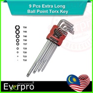 Torx Key Wrench Set Star Key Set (9 PCS) (Extra Long)
