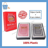 Playing card royal 100% plastic poker | royaljxm | bermain kad | 56pcs | 扑克牌 | ROYALJXM | 塑料