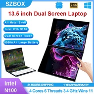 13inch Pocket Laptop Intel N100 Dual Touch Screen Laptop DDR5 2.5K Mini Notebook Tablet PC 2 in 1 Windows 11 WIFI BT4.2