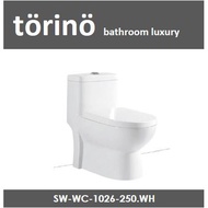 torino  WC 1026 One Piece  Wash Down Water Closet 250mm 10 Inch S-Trap Toilet Bowl (Jamban) 马桶