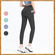 4 color lululemon Yoga Pants leggings slim with hip lift pocket pants CK005 for Running/Yoga/Sports/Fitness