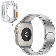 สายโลหะ + เคส TPU กลวงสําหรับ apple watch Series 10 46mm เคสสาย TPU สําหรับ iwatch Series 10 46 มม. 