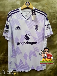 PW!! #เสื้อแมนยู ทีมเยือน 2025/26 สีขาวม่วง งานเทียบ แฟนบอล AAA เสื้อเปล่า+ทำฟูลออฟชั่น EPL