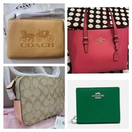 Coach handbag, bag, 手袋，斜揹袋，crossbody, mollie tote crossbody, 桃紅色， pink, camera bag, 細相機袋， c logo,，拼粉紅色，現貨，wallet, wristlet, 馬車，黃色，現貨，多款銀包，綠色，中銀包，c logo ,多色，黑色，奶茶色，粉紅色，白色