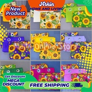 3 in 1 Ring Curtain Summer Sunflower 5ft 6ft 7ft Geena Fabric