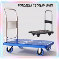 Heavy-Duty Platform Truck, Foldable Flat Cart, Movable Utility Push Carts For Luggage Moving Trolley