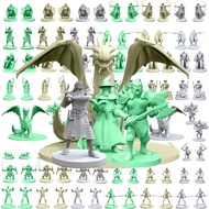 Mythical Heroes Mini Figure Set for RPGs - 93 Pcs in 16 Designs - Heroes and Monsters - Suitable Siz