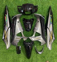 Cover Body Alus Warna Hitam Silver Motor Supra X 125 Lama