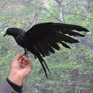 [COD] Fake Crow Decorative Black Bird Deter Miniatures Festival Decor DIY Garden Decor