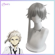 New High Quality Bungo Stray Dogs Cosplay Atsushi Nakajima Cosplay Wig Short Fln Grey Heat Resistant
