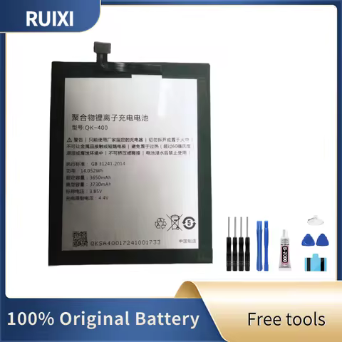 100% RUIXI Original Battery 3730mAh QK-400 Battery For QIKU 360 N5S 1607-A01 Mobile Phone Batteries+
