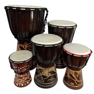 [Natural House Boutique] African Drum Plain Color Solid Wood Djembe Golden Cup Sheepskin Drums Hand 