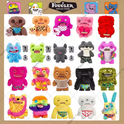 Fuggler Original Ugly Teeth Monsters Plush Toys Wide Eyed Monsters Family On Vacation in Underwear P