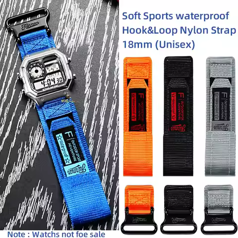 AE1200/1400 TIMEX T80 18mm nylom strap for Casio AE-1200 W800h F91W HDC-700 WS-1400h/1300/1500 A158/
