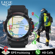 LIGE New Smart Watch Men Waterproof Sports Fitness Tracker Multifunctional Bluetooth Call Smart Watch + Box