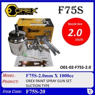 F75S-20 (F75S-2.0mm X 1000cc) OREX PAINT SPRAY GUN SET - SUCTION TYPE O01-02-F75S-2.0