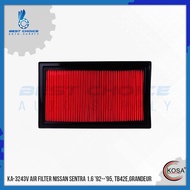 KOSA AIR FILTER NISSAN SENTRA 1.6 B13 B14 B15 NISSAN BLUEBIRD NISSAN CEFIRO 16546-V0100