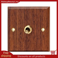 86 Type Solid Wood Panel Switch Wall Light Retro Brass Toggle Switch Wood Grain Electrical Switch So