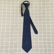 Security Tie High-Density High-Quality Zipper Style Knot-free Navy Blue Logo Uniform