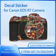 For Canon EOS R7 Camera Skin Decal R7 Decal Skin EOS R7 Protective Film Cover Film Skin Wrap Covered