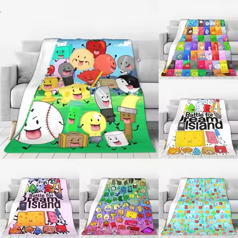 Bfdi Inanimate Insanity Cartoon Blanket All Characters Plush Vintage Soft Throw Blanket Chair Coveri