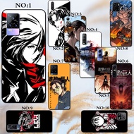 Hot Anime Attack On Titan Vivo Y11S Y12S Y12A Y12 Y3S Y15A Y15S Y17 Y15 Y20 Y20I Y20S Silicone shockproof TPU Straight Side Liquid Phone Case