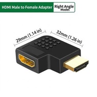 [全新] HDMI 公對母 L型轉接頭 (右彎款) | HDMI Male to Female Right Angle Adapter