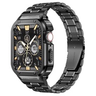 Suitable for Watch S11iwatch5/6/7/8/Utra Baht 46 Steel Band Integrated Protective Case Strap