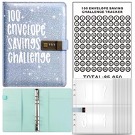 Shiny 100 Envelopes Money Saving Challenge Budget Binder With Password Lock Budget Planner Saving Mo