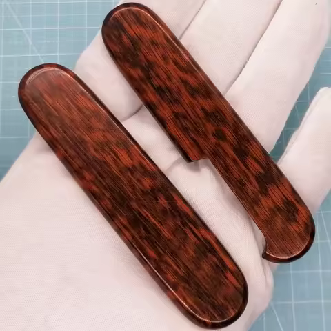 Mack Walker EDC 1 Pair 91mm Hand Made Snake Wood Scales Without Slot for 91 mm Victorinox SAK Modify