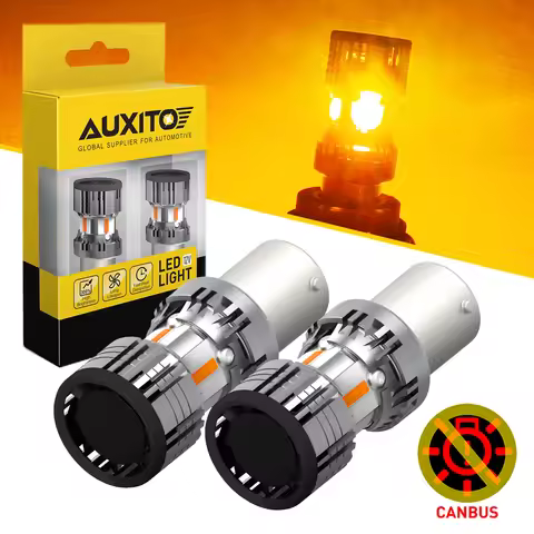 AUXITO 2Pcs BAU15S LED Canbus Amber 1156 PY21W BA15S P21W LED Bulb Error Free No Hyperflash Car Turn