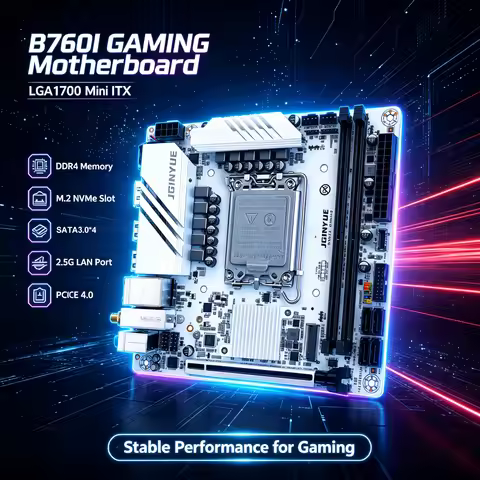 JGINYUE B760I GAMING Mini ITX Motherboard LGA1700 Support 12th 13th 14th Gen Intel CPU DDR4 Dual M.2