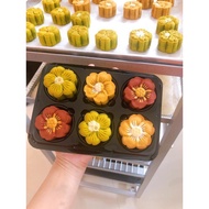 Set 100 hộp nhựa đựng bánh 6 ngăn FG332: 20x14cm