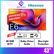[Express Delivery] HISENSE E6Q 43" 50" 55" 65" 75" 4K UHD AI TV | Dolby Vision & Audio | DTS Virtual